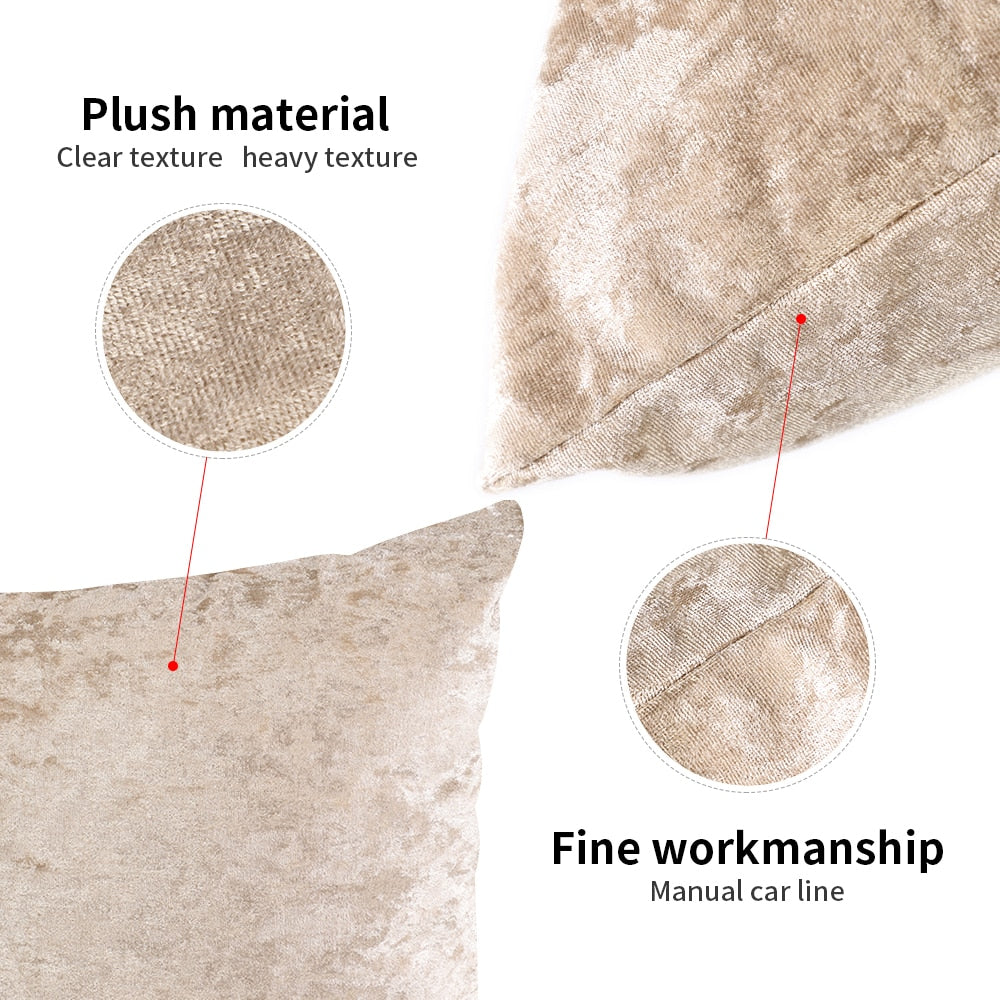 6 Colors Velvet Pillow Sofa Waist Throw