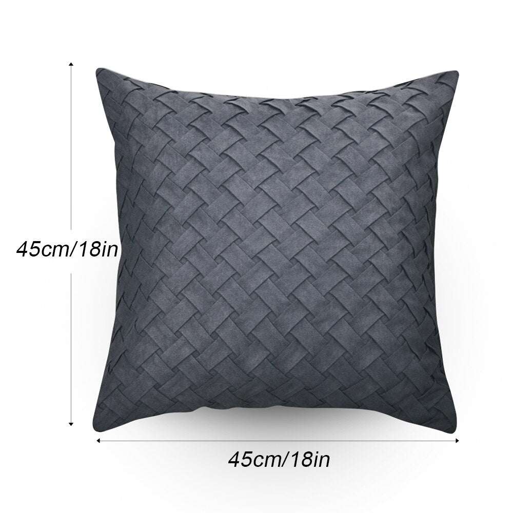 Soft Solid Color Cushion Cover Weaving Pattern