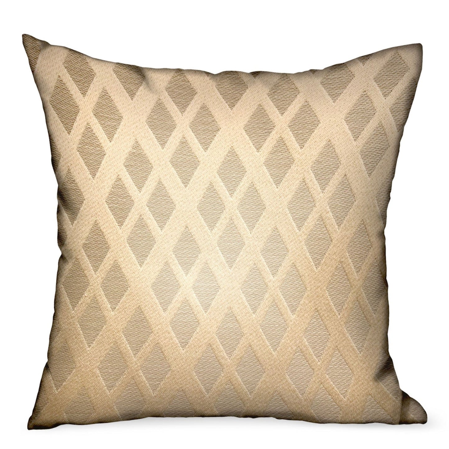 Diamond Cascade Brown Geometric Luxury Outdoor/Indoor Throw Pillow