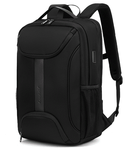 Black premium laptop backpack for travelling