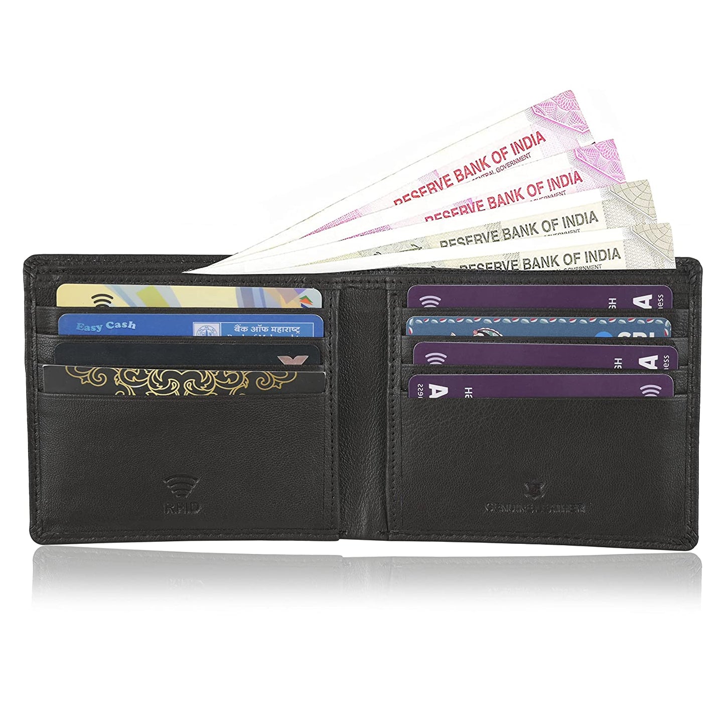Mens RFID Bifold Wallet | Leather Wallets For Men | RFID Blocking |