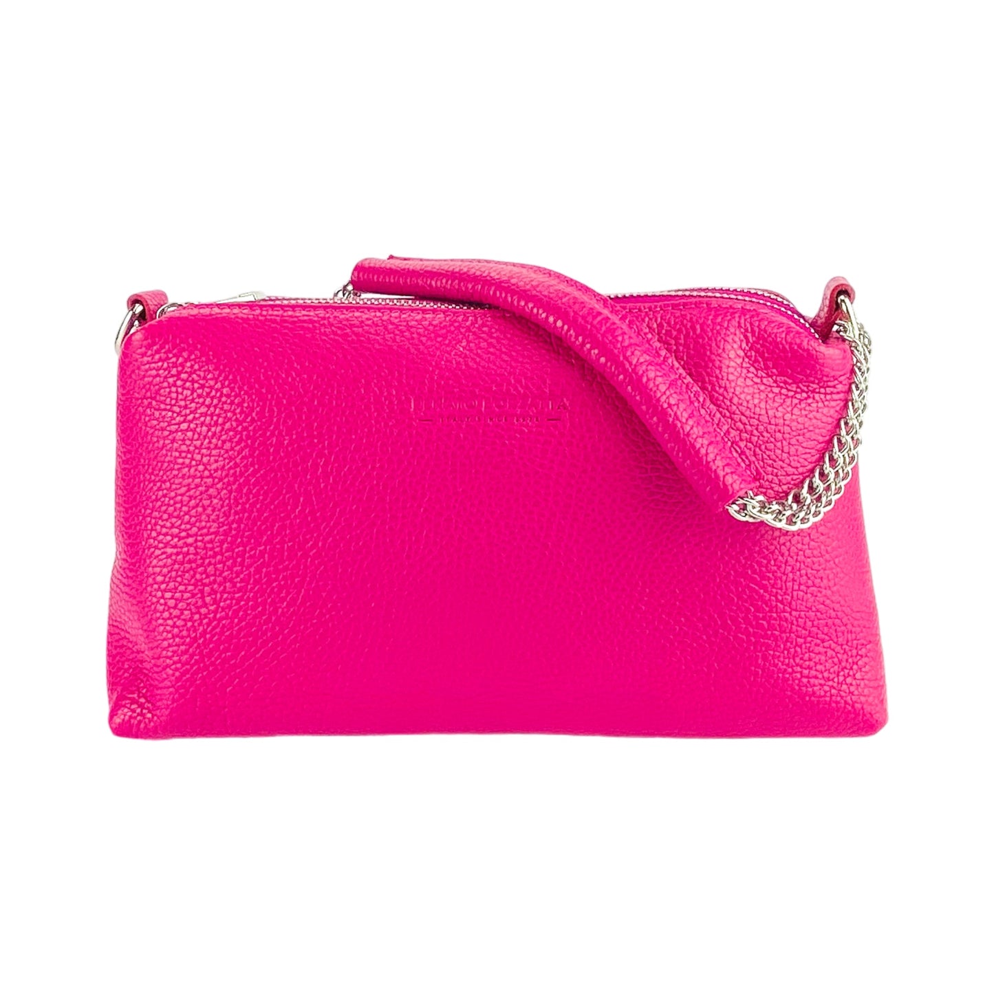 RB1025BE  | Borsa Donna a Mano con doppia lampo in Vera Pelle Made in