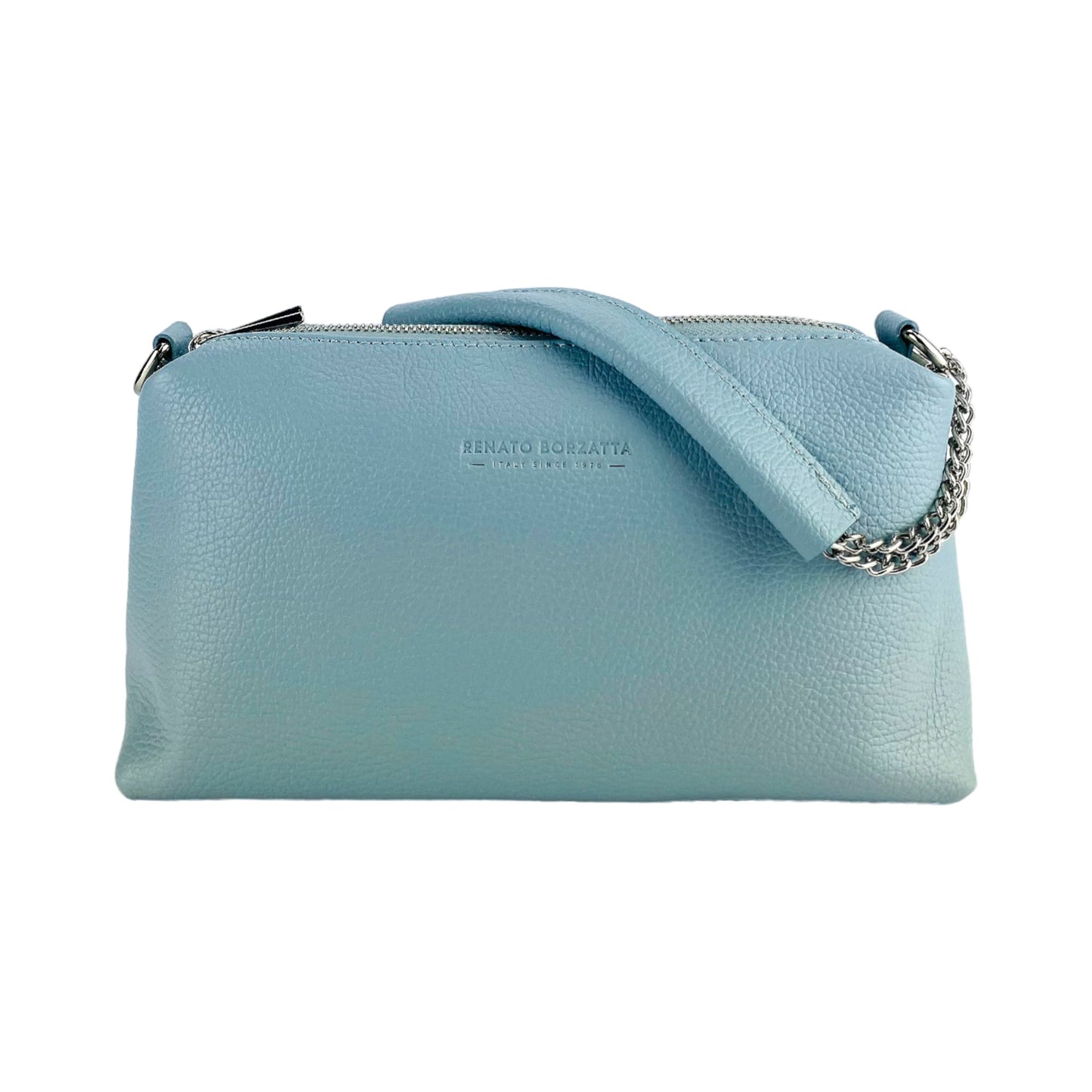 RB1025CL  | Borsa Donna a Mano con doppia lampo in Vera Pelle Made in