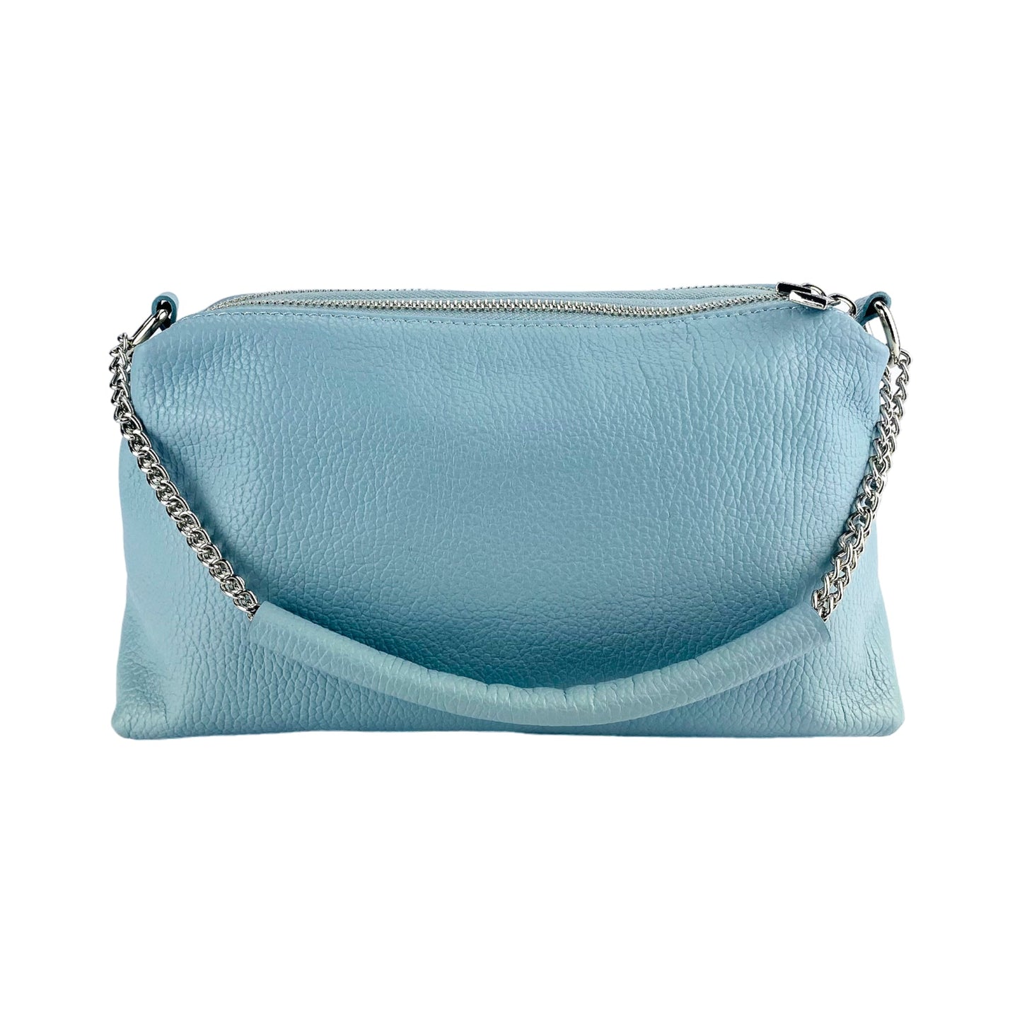 RB1025CL  | Borsa Donna a Mano con doppia lampo in Vera Pelle Made in