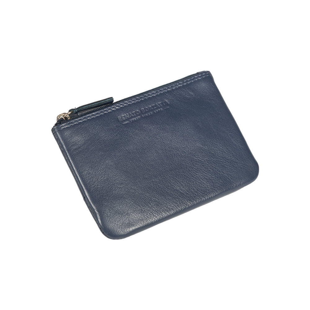 RB12032D | Bustina Portachiavi/Portamonete in Vera Pelle pieno fiore,