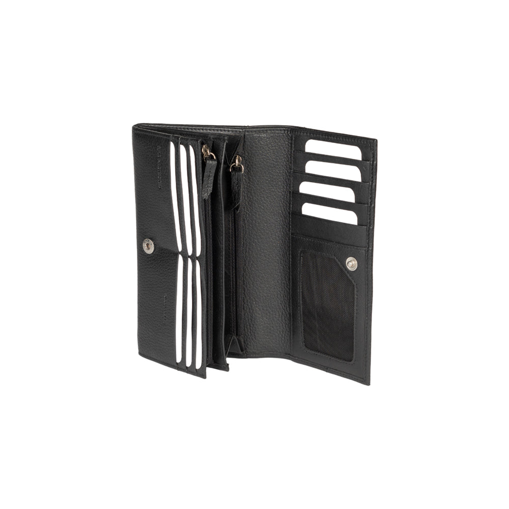 RB12129D | Portafogli Donna in Vera Pelle pieno fiore, grana