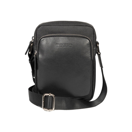 RB2002D | Borsa a Tracolla in Nylon/Vera Pelle, con leggera grana.