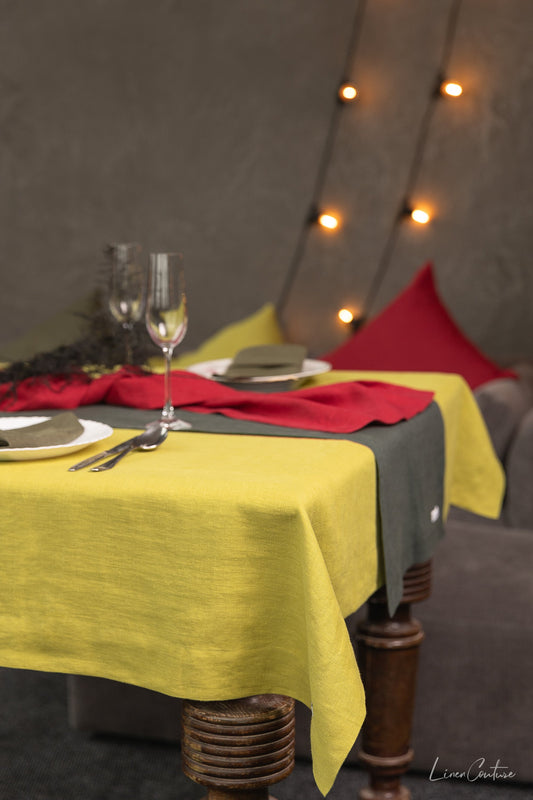 Christmas Greyish Green Dining Table Runner