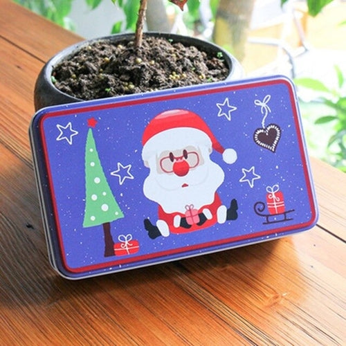 Rectangular Christmas Gift Boxes Candy Biscuit Tin