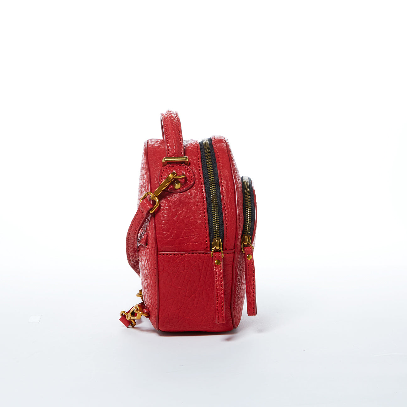 SUSU Small Red Leather Backpack Purse for Women Convertible Crossbody