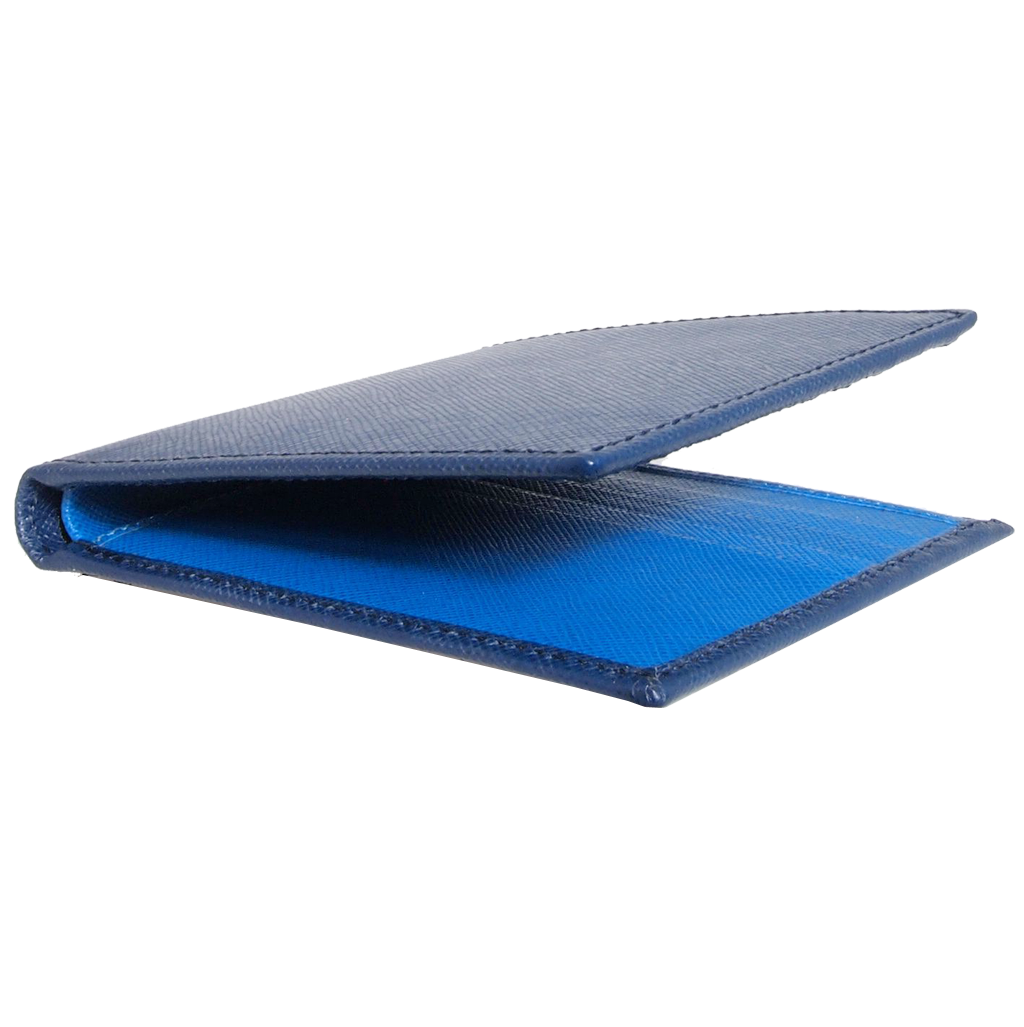 8 CC Saffiano Bi-Color Billfold Blue-Sky