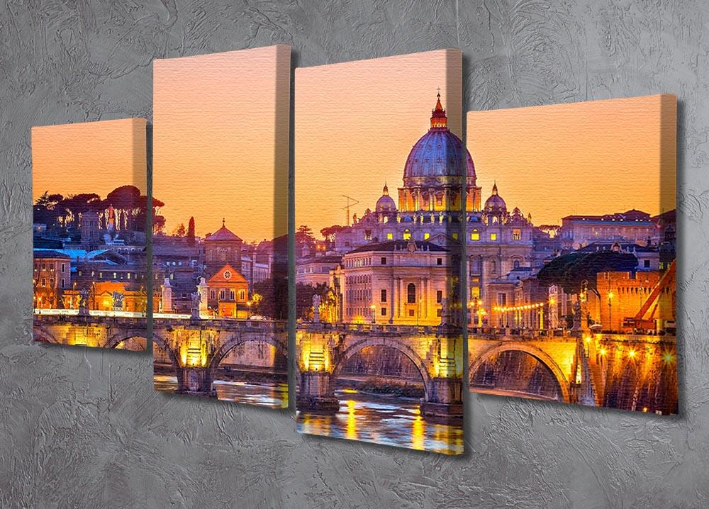 Saint Peter cathedral at night 4 Split Panel Canvas
