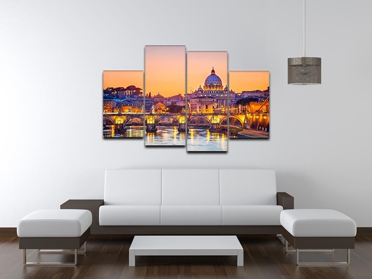 Saint Peter cathedral at night 4 Split Panel Canvas