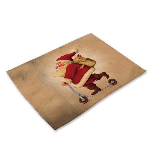Santa Claus Table Mat Christmas Decoration for