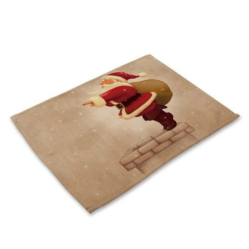 Santa Claus Table Mat Christmas Decoration for