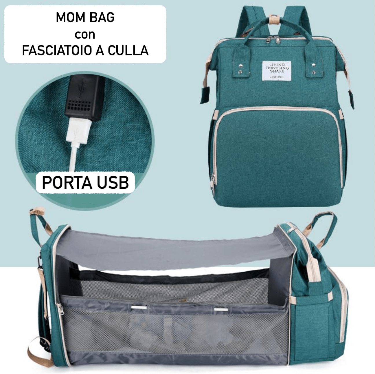 Mom's Bag - Zaino Cambio con Fasciatoio