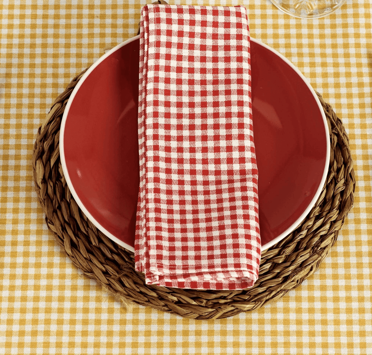 SERVILLETAS VICHY ROJO