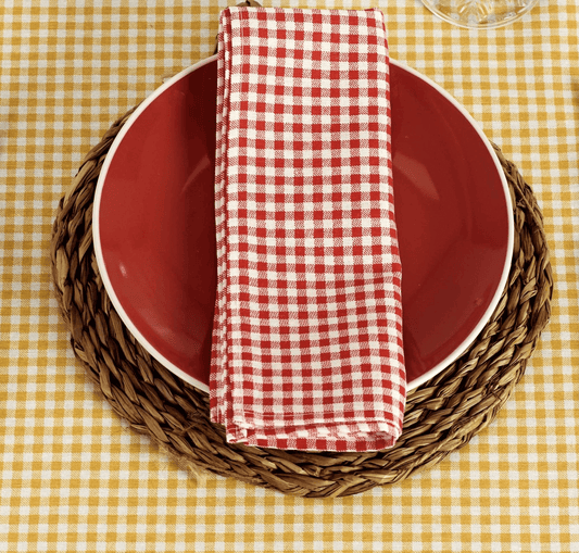 SERVILLETAS VICHY ROJO