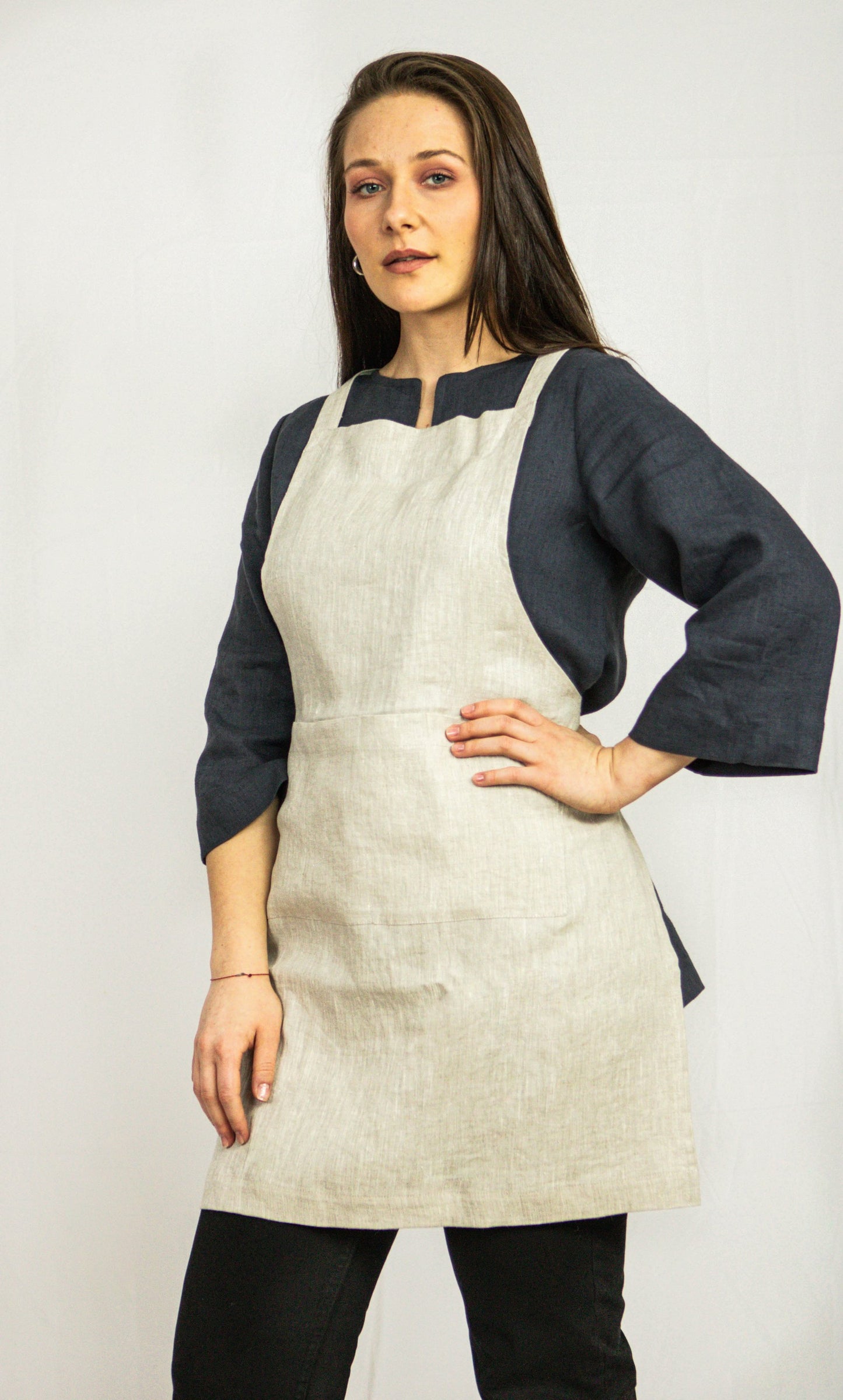Natural Light  linen apron