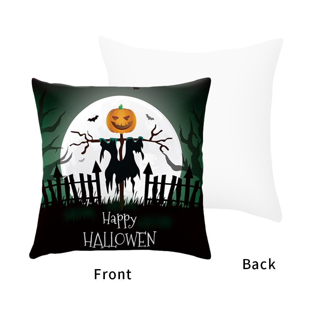 Skull Castle Throw Pillowcase Happy Halloween