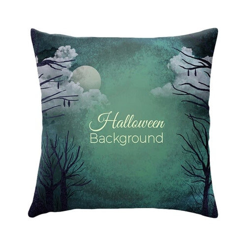 Skull Castle Throw Pillowcase Happy Halloween