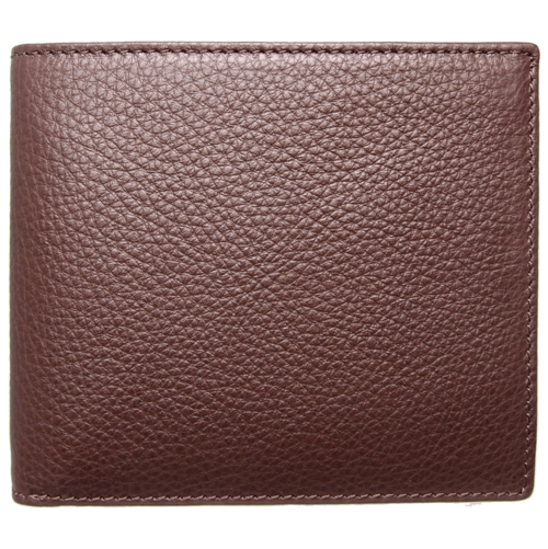 8 Credit Card Pebbled Leather Billfold Brown