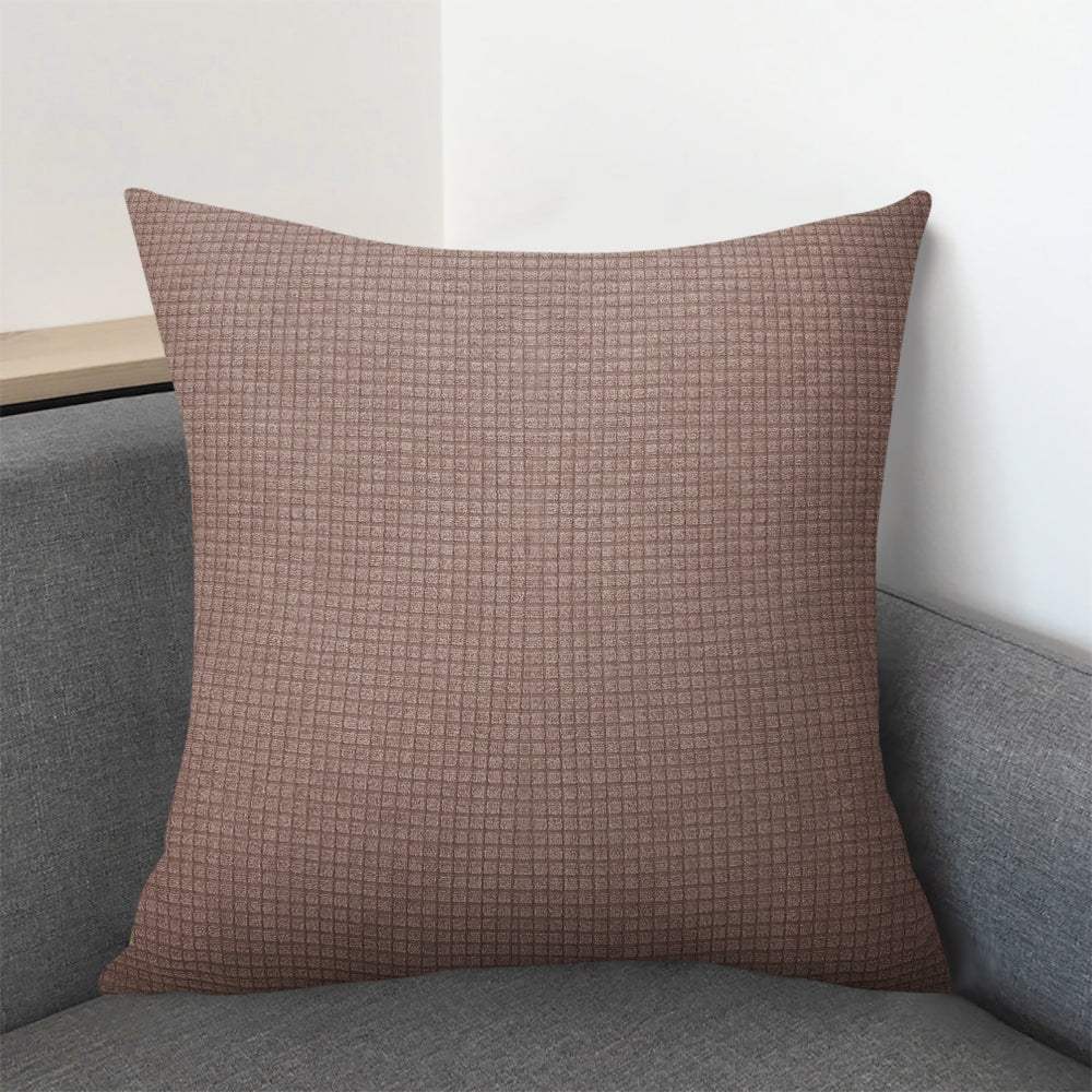Solid Color Cushion Cover Waterproof Plaid Printed