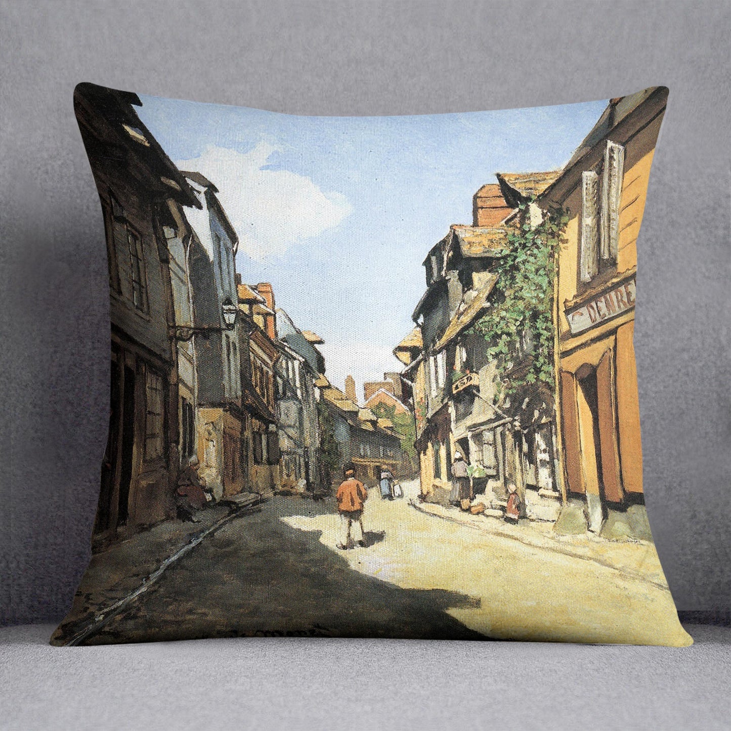Street of Bavolle by Monet Cushion