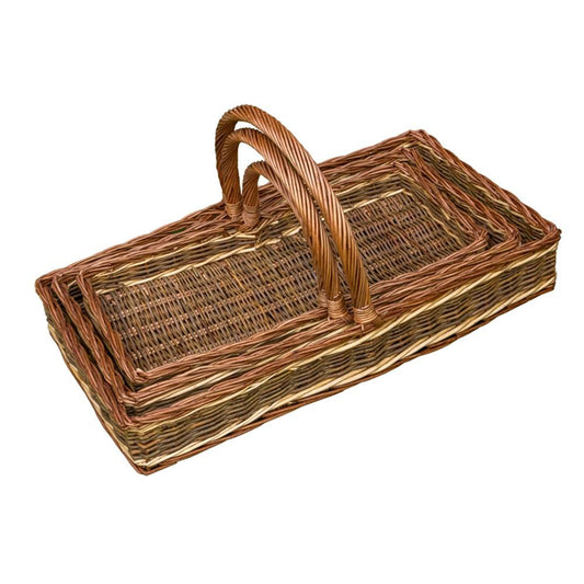 Set of 3 Windermere Wicker Garden Trugs