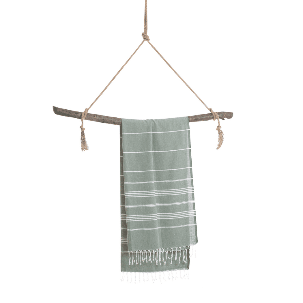 Ipanema Hammam Towel with Recycled Gift Box, Khaki