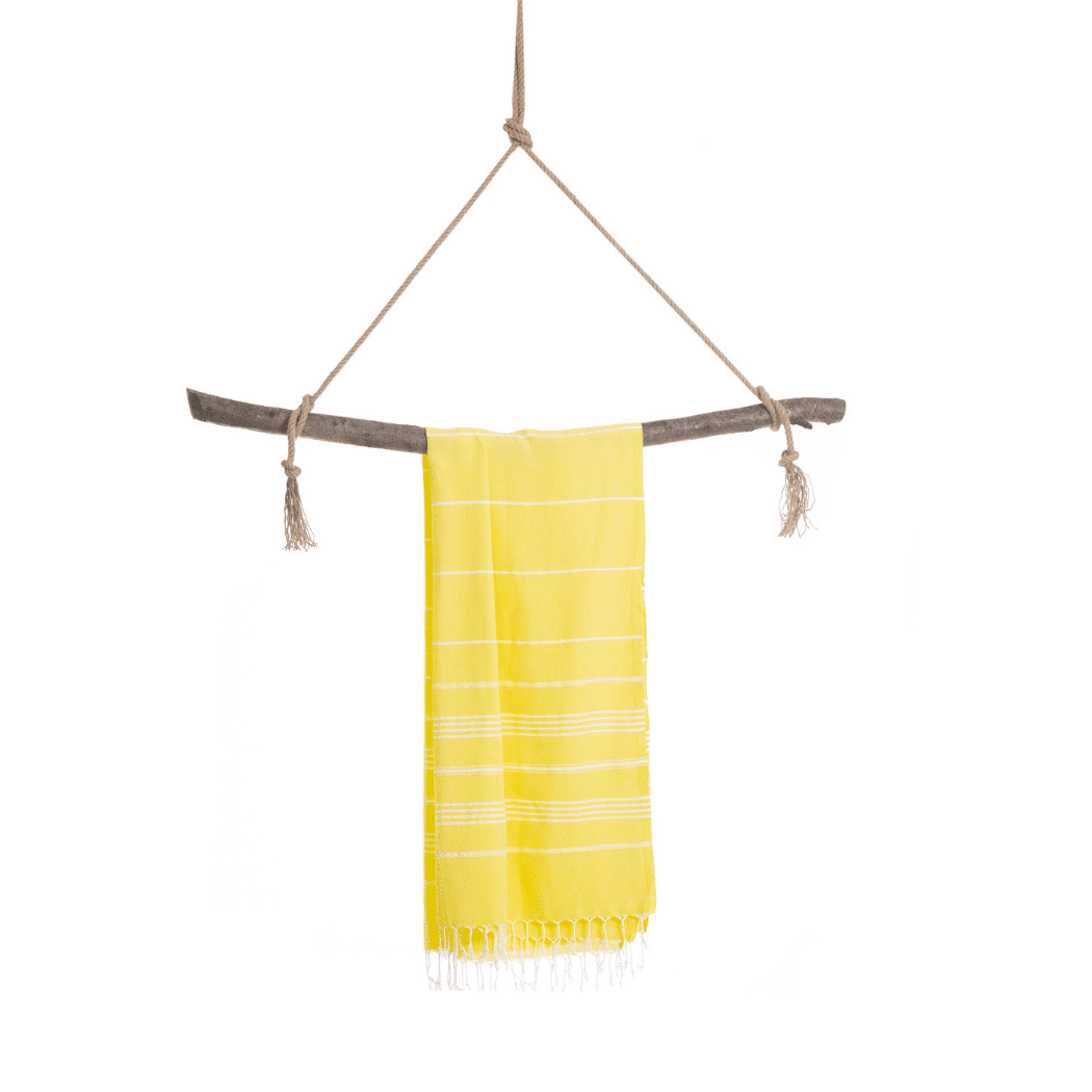 Ipanema Hammam Towel with Recycled Gift Box, Yellow
