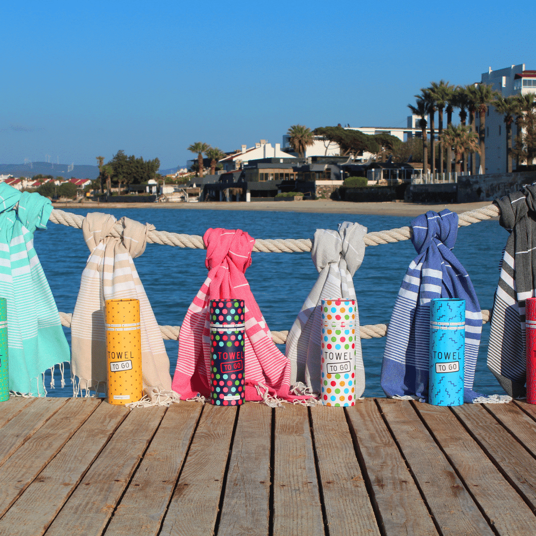 Malibu Hammam Towel with Recycled Gift Box, Fuchsia