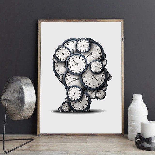 Thinking Time Concept  Art Print Poster , Abstract