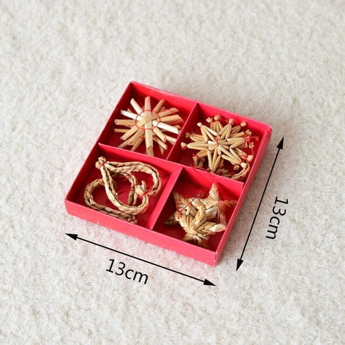 Urijk 11 56Pcs Christmas Handmade Pendant Natural