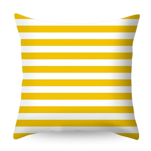 Urijk Yellow Geometric Printed Throw Pillow Case