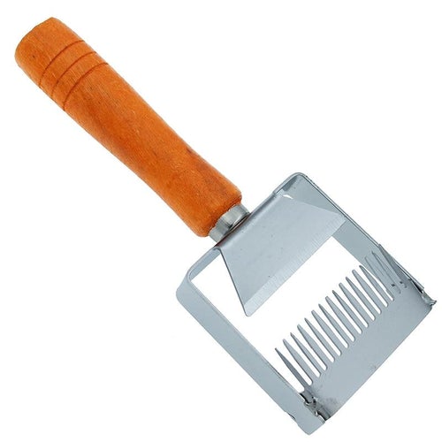 Uncapping Fork Iron Honeycomb Honey Scraper Wooden Handle Beekeeping