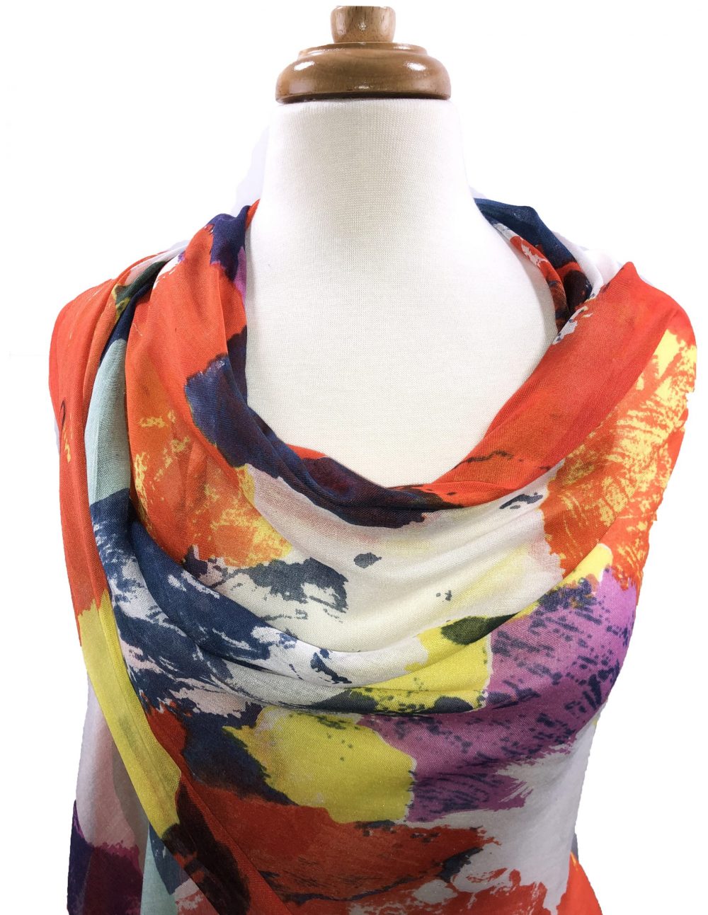 Screen Print Scarf -  Carnation