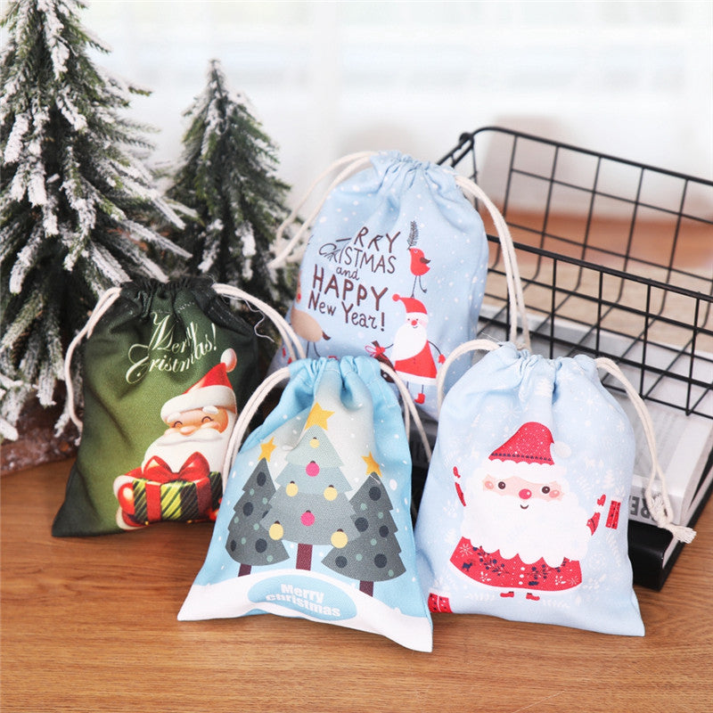 Vintage Christmas Candy Bag Fresh Cotton Gift Bag