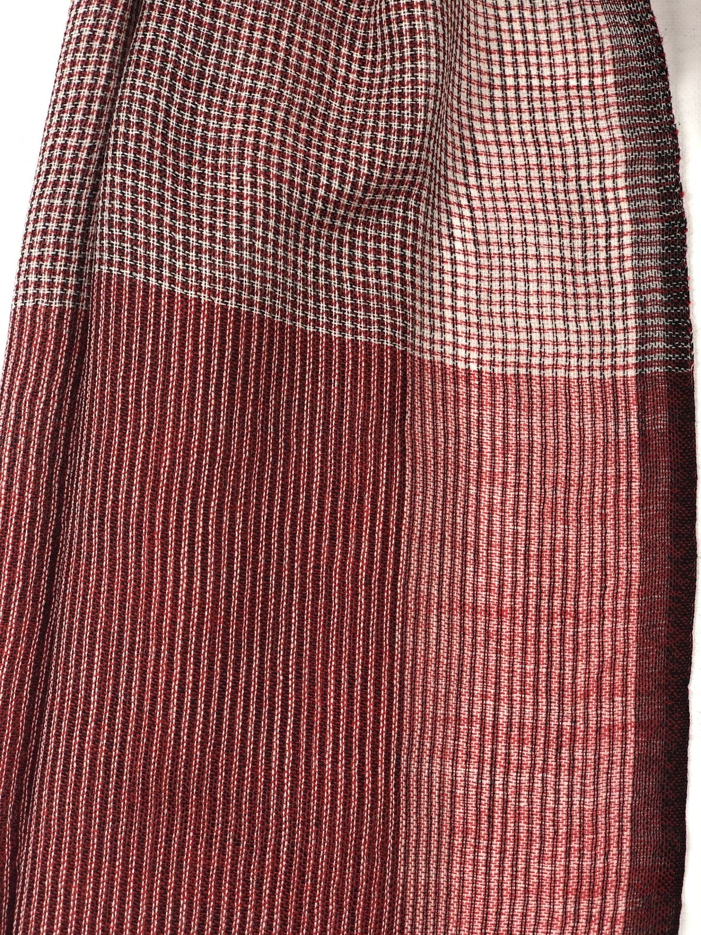 Red Gingham Check Scarf