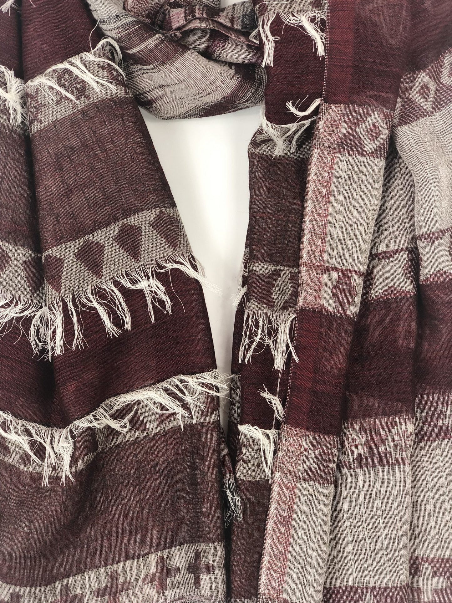 Magenta Scarf with Fringes