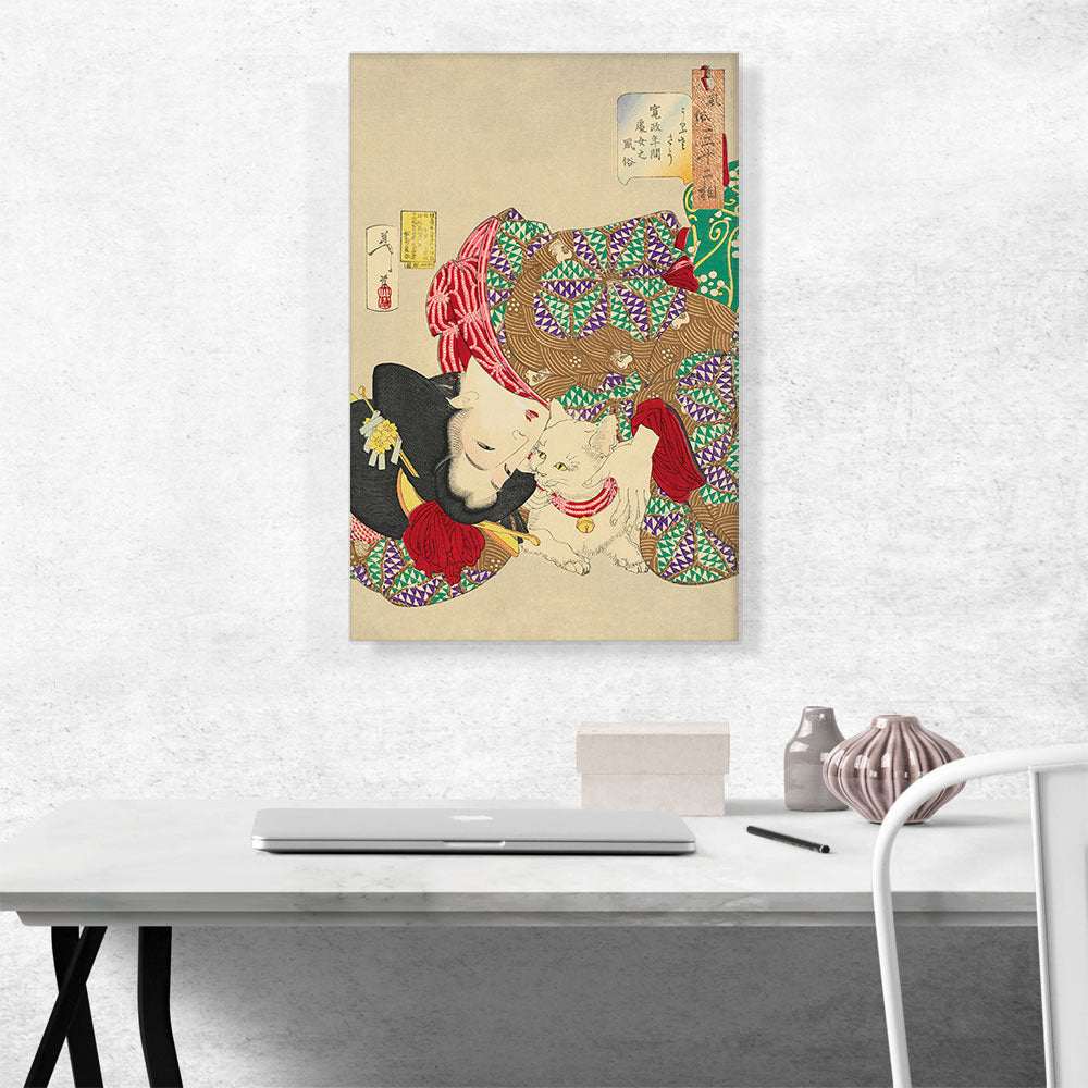 The Aspects of Daily Life Woman Cat 1888