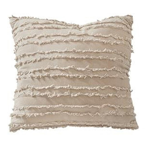 Yellow Grey Cotton Pillow Cover White Cushion