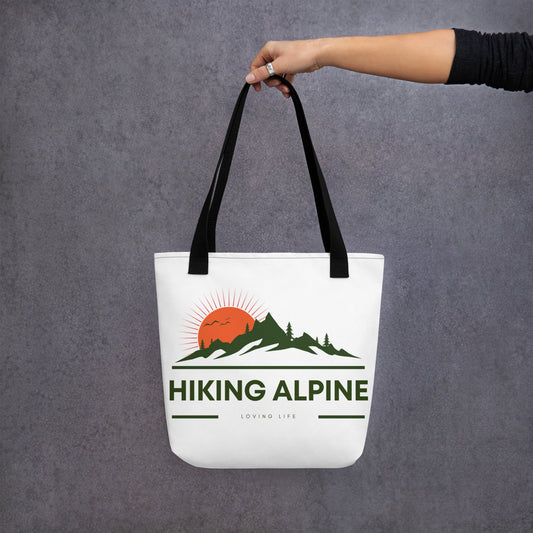 Hiking Alpine Peak Tote Bag