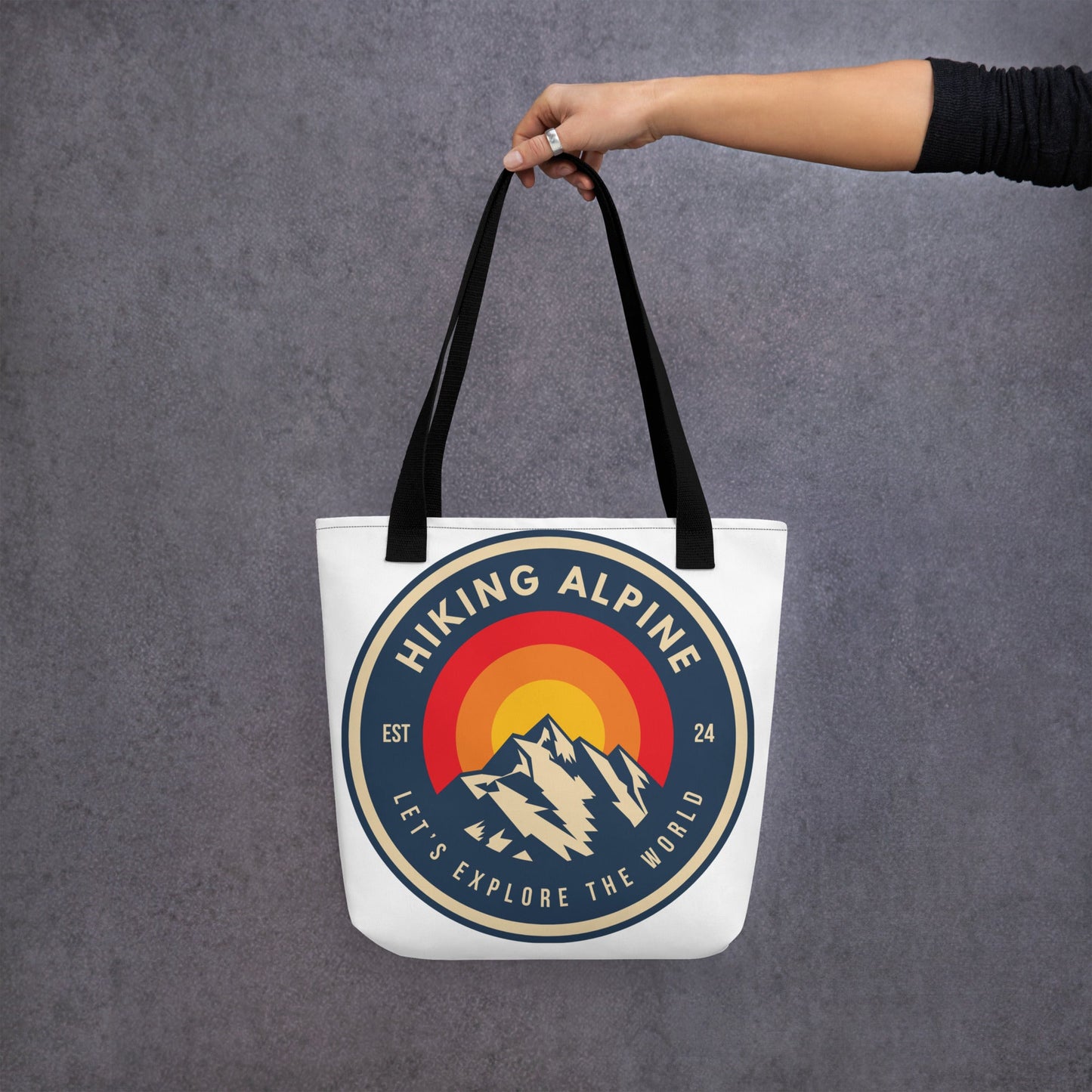 Hiking Alpine Mountains Tote Bag