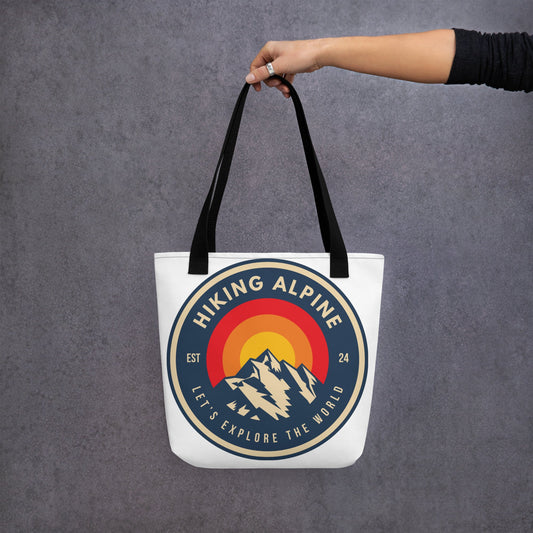 Hiking Alpine Mountains Tote Bag