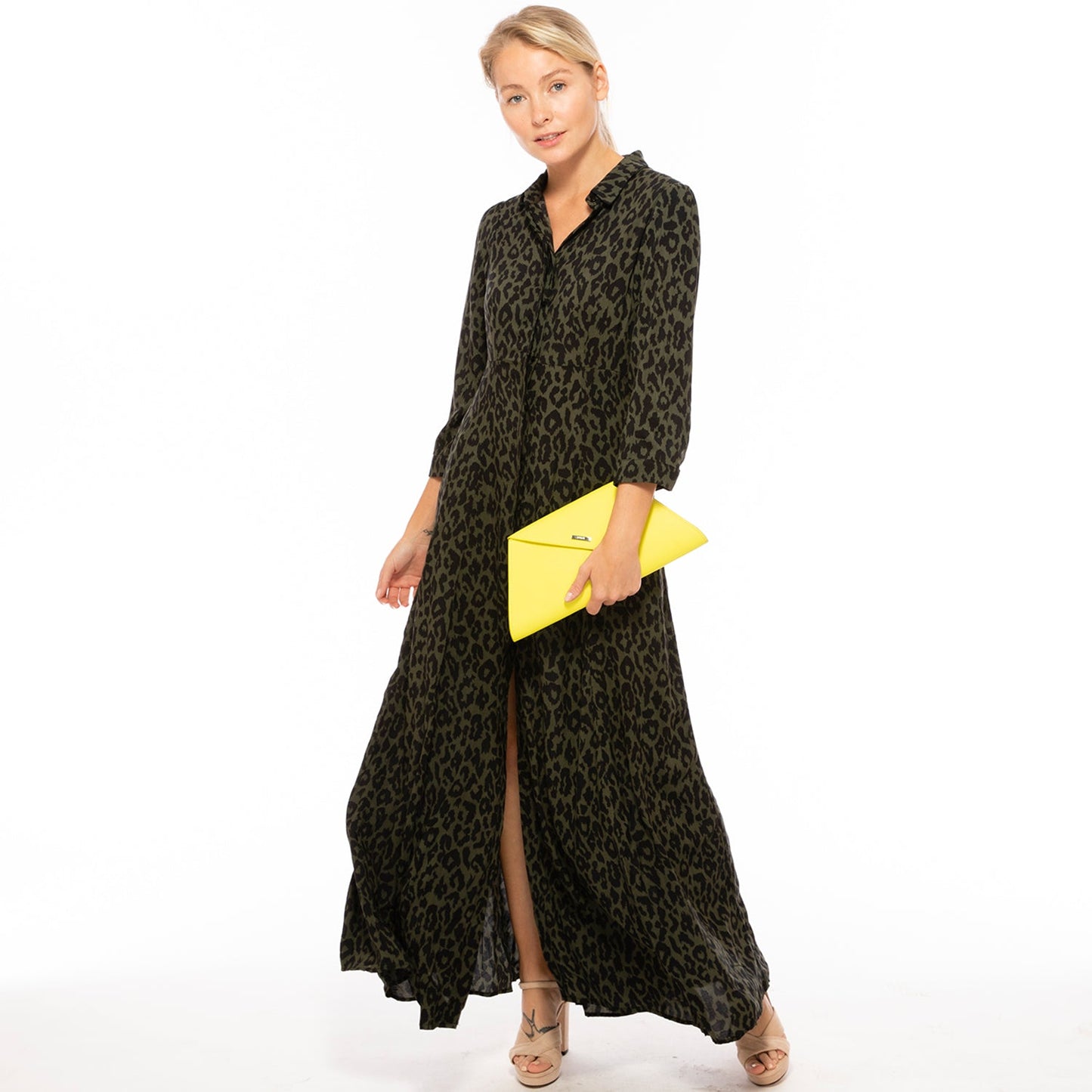 SUSU Yellow Purse Leather Clutch Bag Unique Evening Purse Women's