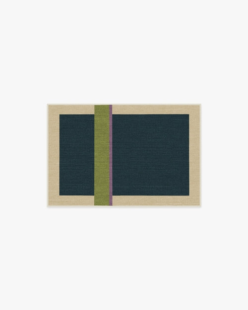 Architectural Digest Breakout Teal & Chartreuse Tufted Rug