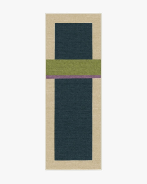 Architectural Digest Breakout Teal & Chartreuse Tufted Rug
