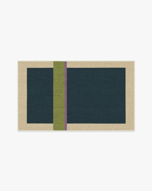 Architectural Digest Breakout Teal & Chartreuse Tufted Rug