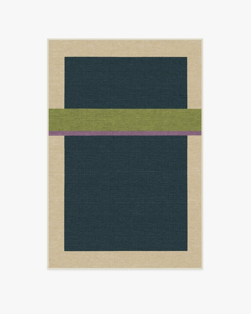 Architectural Digest Breakout Teal & Chartreuse Tufted Rug